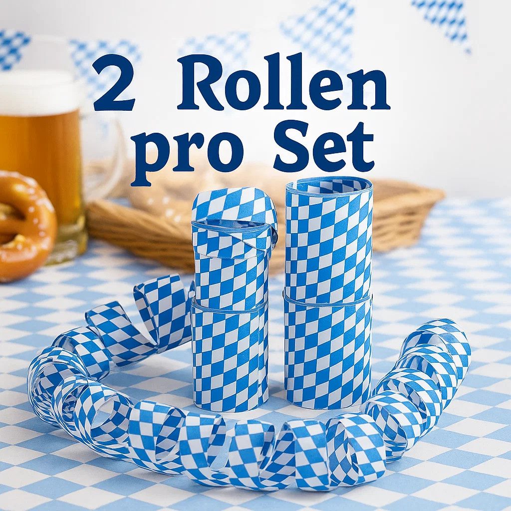 Fries Hängedekoration Oktoberfest Deko Set – Bayern Partyset mit Wimpelkette & Zubehör (1 St), Alles für Ihre perfekte Wiesn-Party