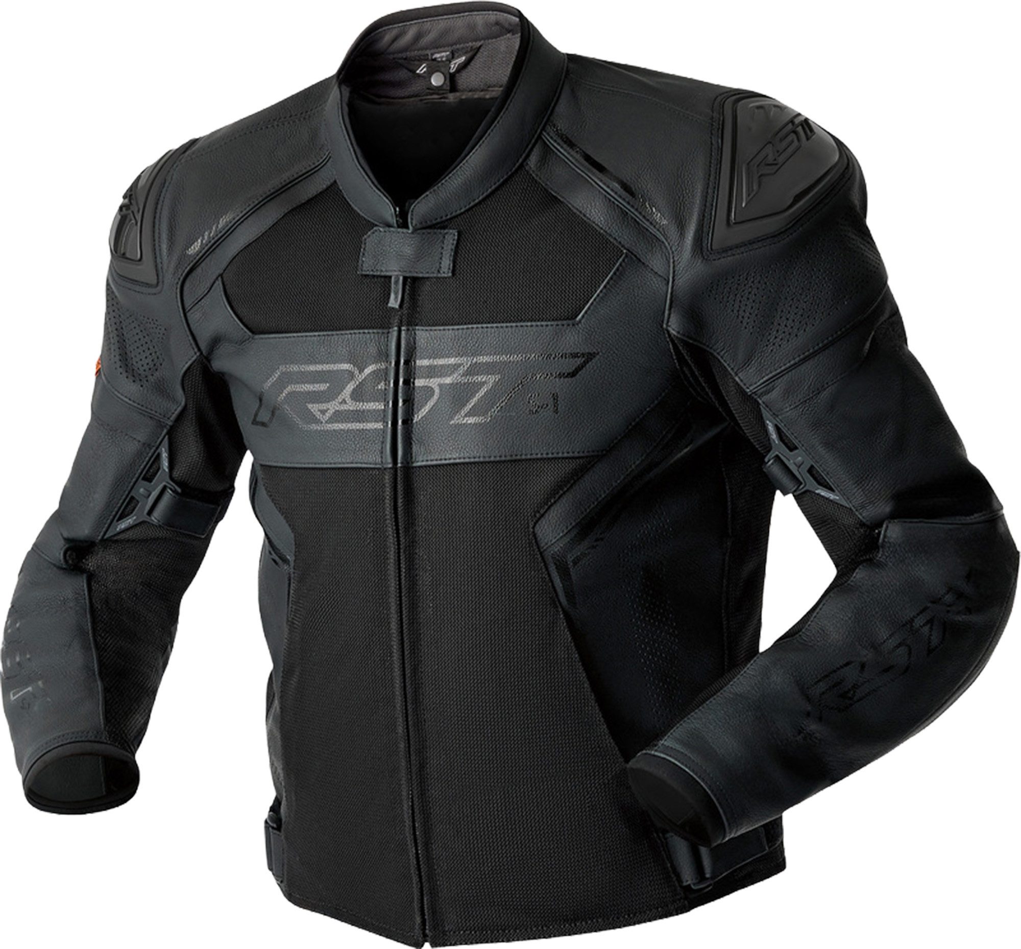 RST Motorradjacke S1 Mesh D3O Motorrad Lederjacke Verbindungsreißverschluss,Ellenbogenprotektoren enthalten,Schulte