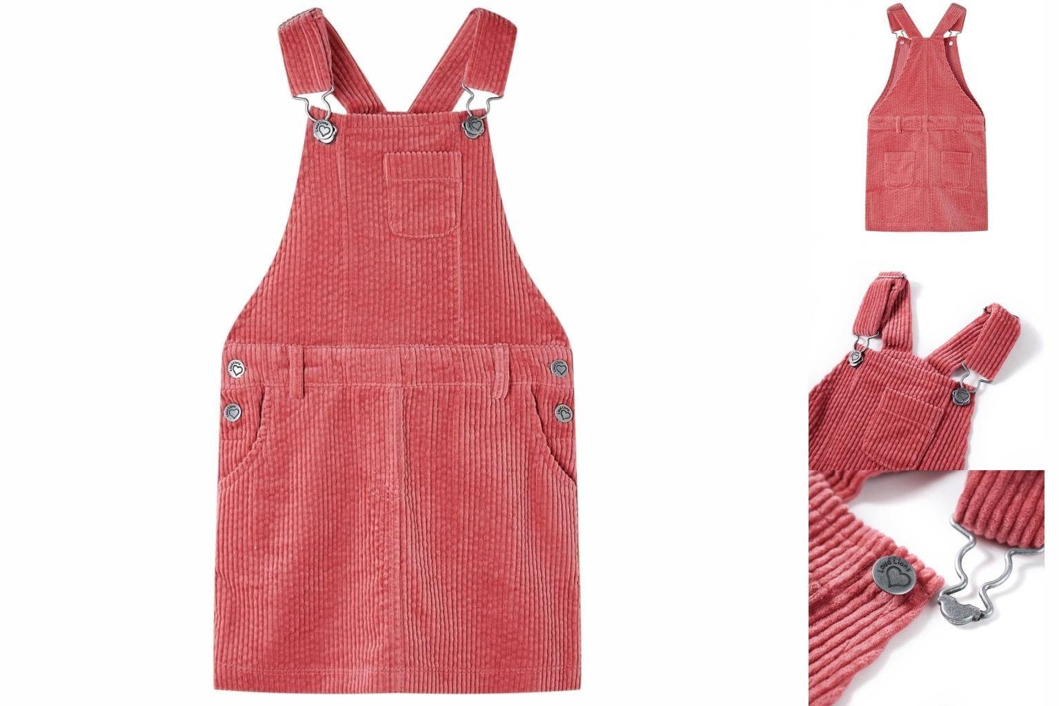 A-Linien-Kleid Kinder-Latzkleid Cord Rosa 116