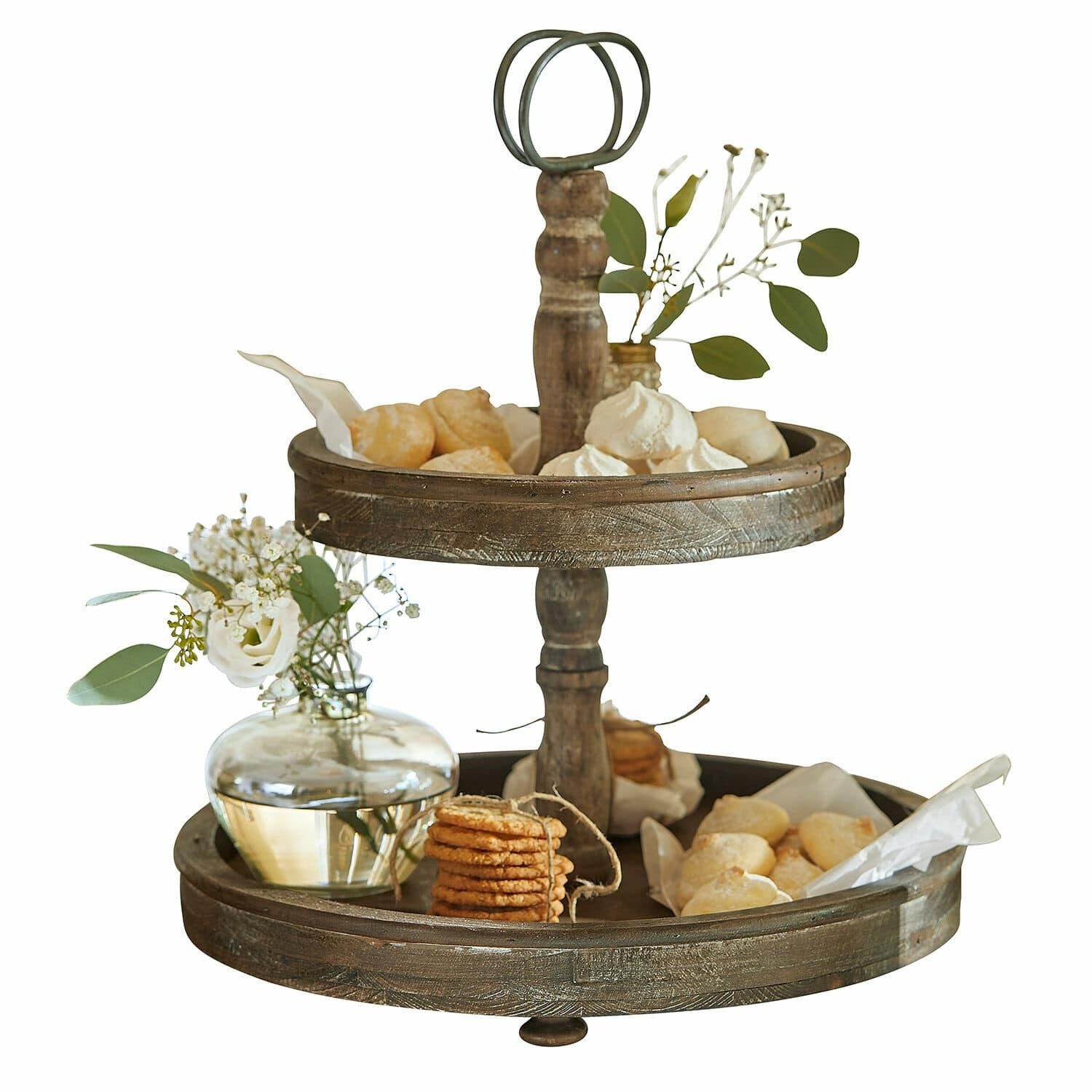 Mirabeau Etagere Etagere Amboise braun, Tannenholz (cunninghamia lanceolata), Griff: Eisen