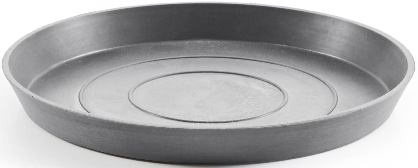 ECOPOTS Blumentopfuntersetzer ROUND SAUCER Grey, BxTxH: 36,5x36,5x3,5 cm günstig online kaufen