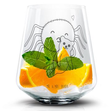 Mr. & Mrs. Panda Cocktailglas Spinne Agathe Teddy - Transparent - Geschenk, Verliebt, Cocktail Glas, Premium Glas, Laser-Gravierte Motive
