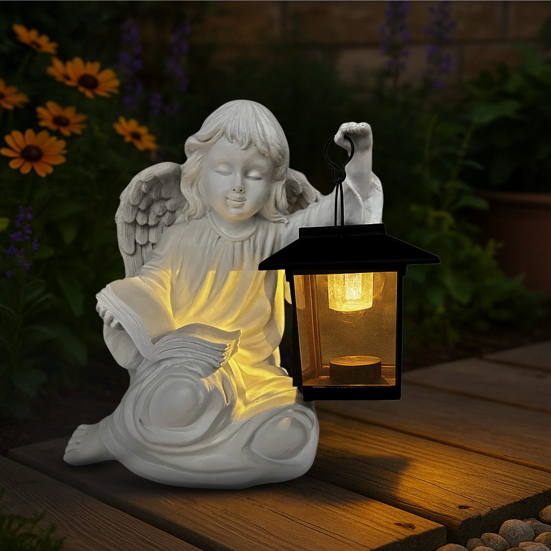 abc HOME Dekofigur Engel mit Laterne, LED, Solarpanel, Für jeden Anlass gee günstig online kaufen