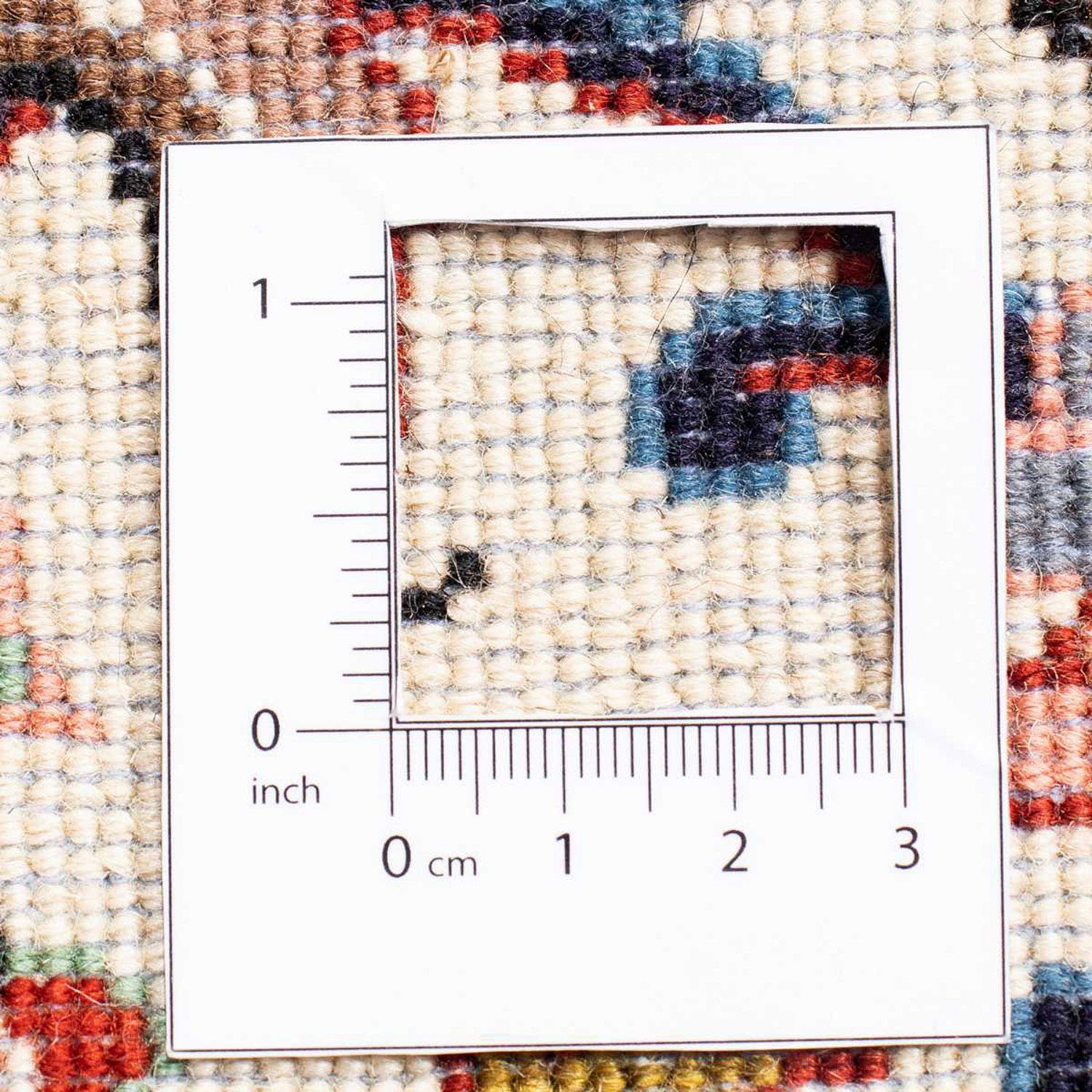 Wollteppich Täbriz - 50 Raj 90 Höhe: Beige 60 Medaillon x rechteckig, Handgeknüpft mm, 8 cm, morgenland