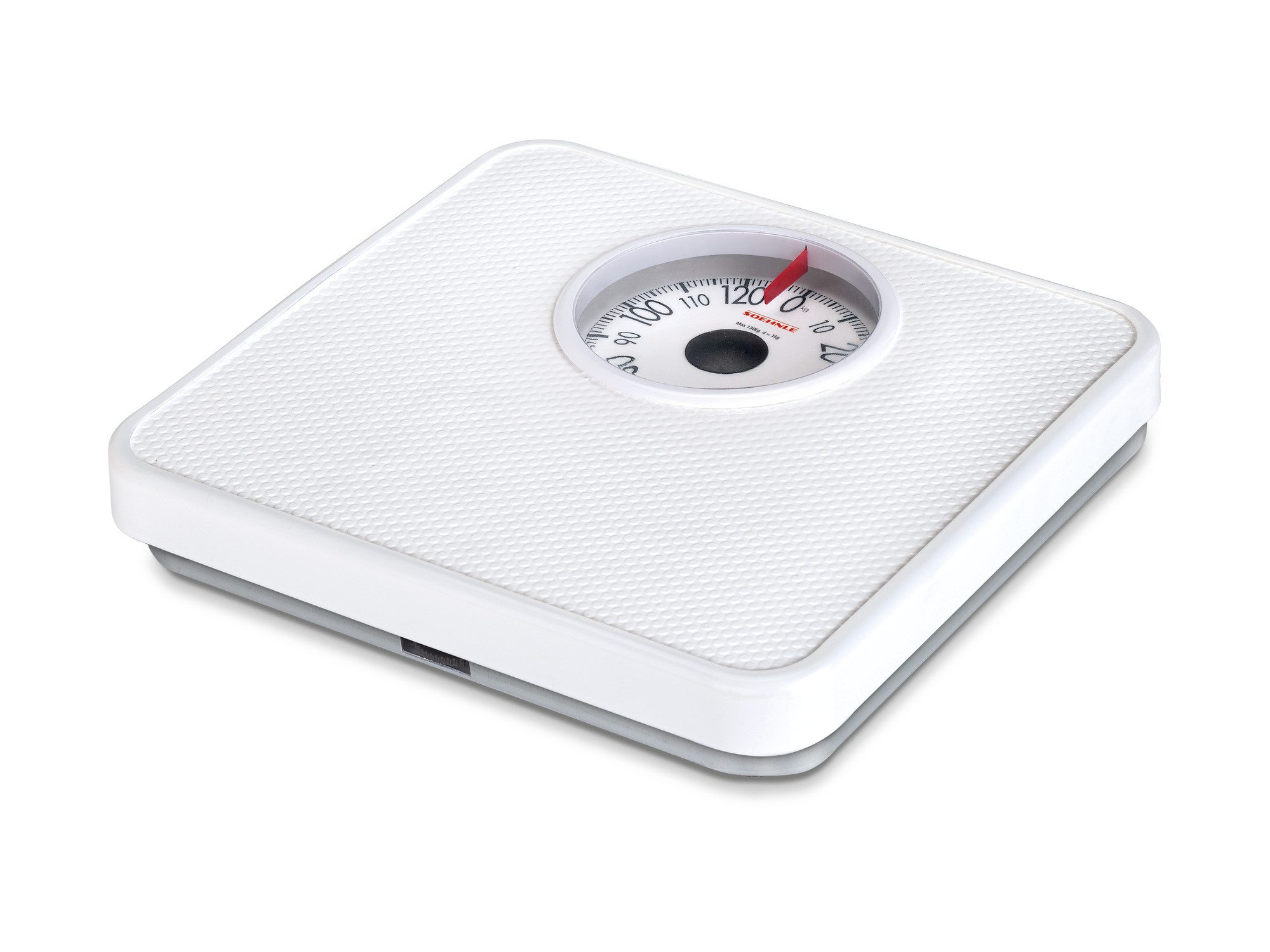 Soehnle Personenwaage Tempo White, 1-tlg., große Vollsichtskala, bis 130kg, rutschfest, hochwertiger Stahl