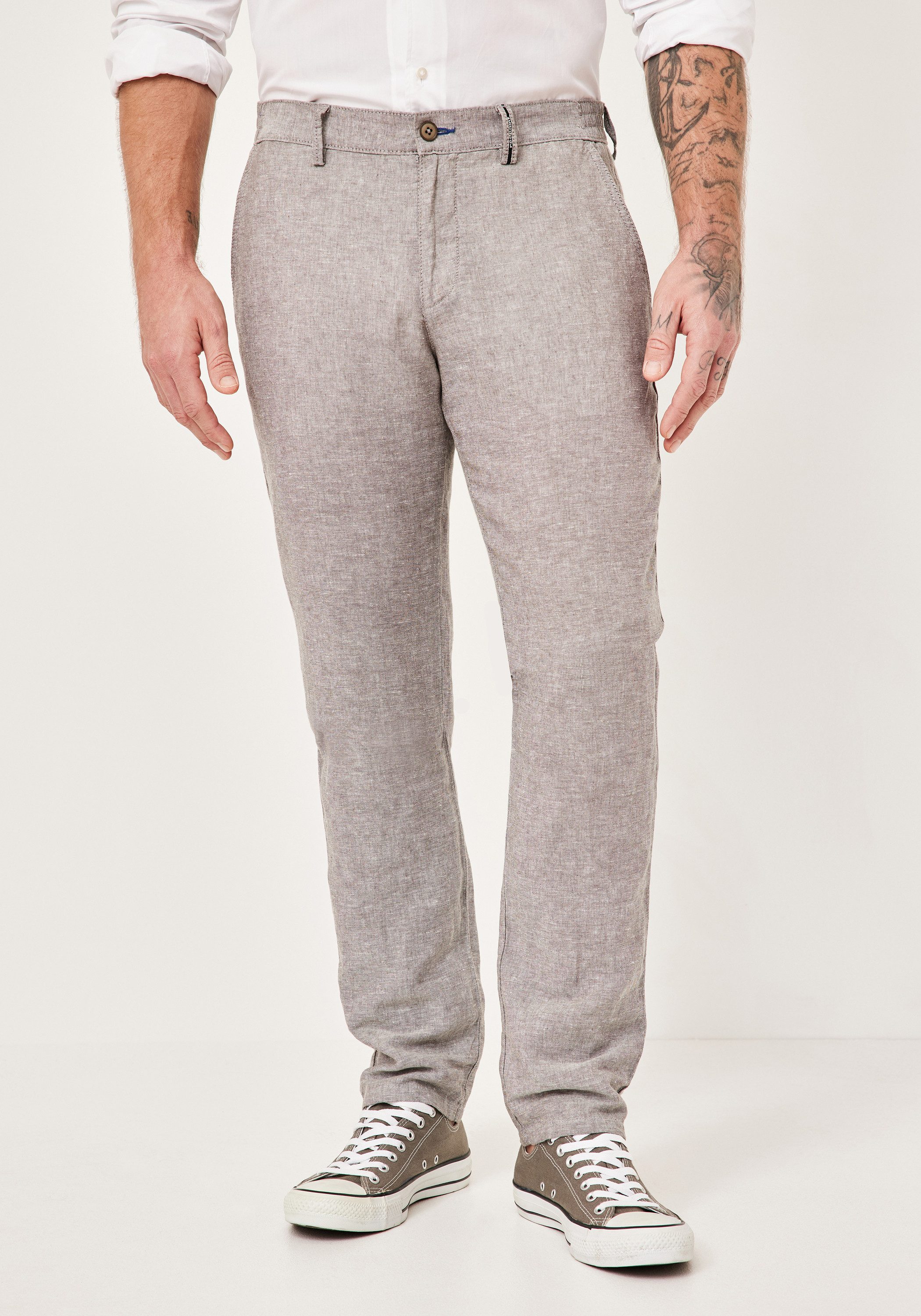 Redpoint Stoffhose HALIFAX Modern Fit Baumwoll-Leinen günstig online kaufen