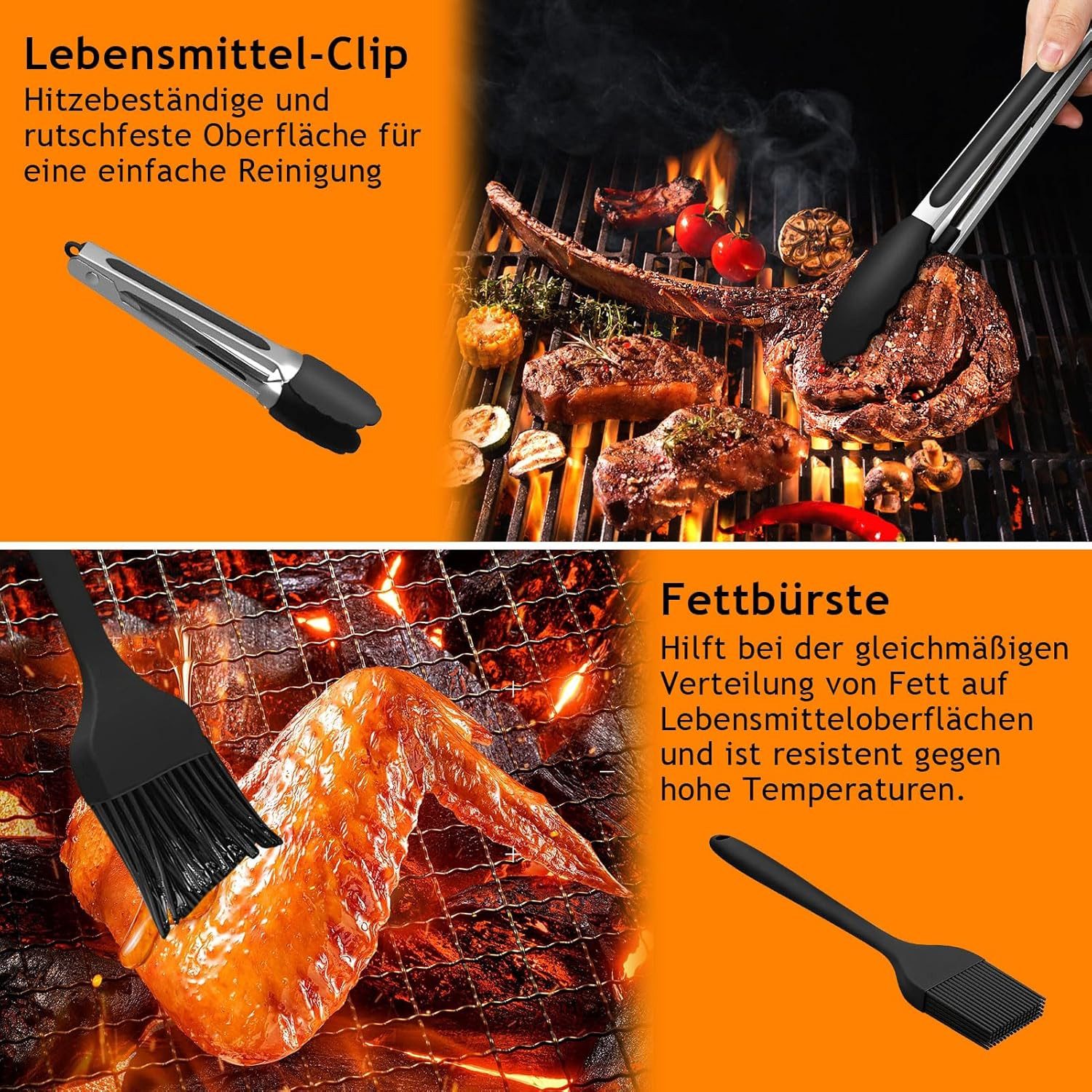 Refined Living Backform Airfryer Zubehör, Heißluftfritteuse Zubehör Set,Silikonformen,BPA-frei, (Heißluftfritteuse Zubehör Set 9-teilig, 100 Blatt Fettfreies Ba – Bild 4 von 5