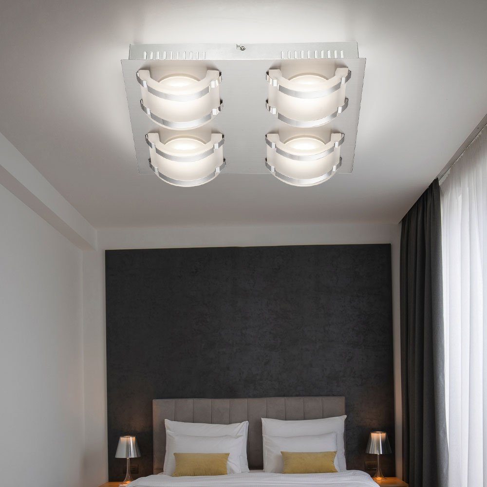 Globo LED Deckenleuchte, LED-Leuchtmittel fest verbaut, Warmweiß, Deckenlampe Deckenleuchte Wohnzimmerlampe LED L 33,5cm