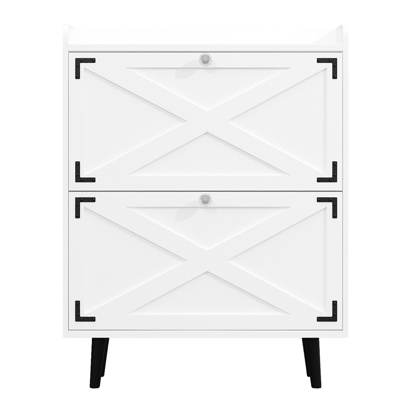 VOWNER Schuhschrank schmal mit 2 Klappen, einstellbar & entfernbar, mit Hol günstig online kaufen