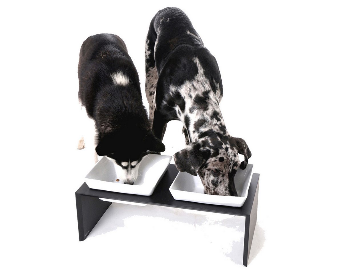 Thumbnail - Wolters Napf-Set Futterstation Meshidai Doppelnapf schwarz-lackiert