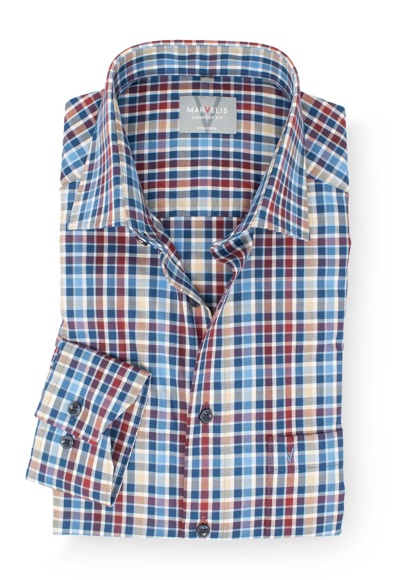 MARVELIS Businesshemd Comfort Fit bequeme Schnittführung günstig online kaufen