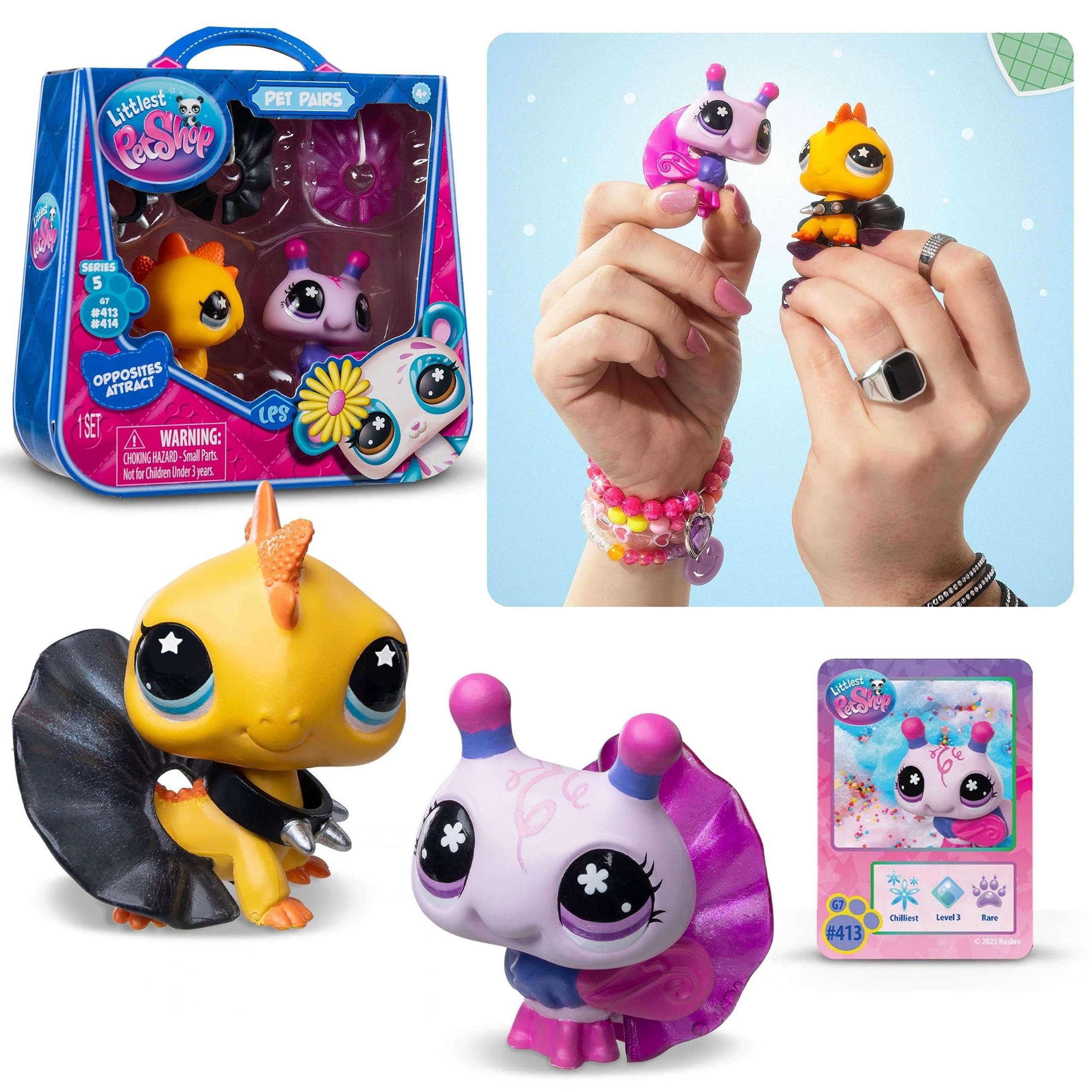 Sarcia.eu Spielfigur Littlest Pet Shop SUGAR & SPIKES Set #413 #414 + Zubehör, 4+