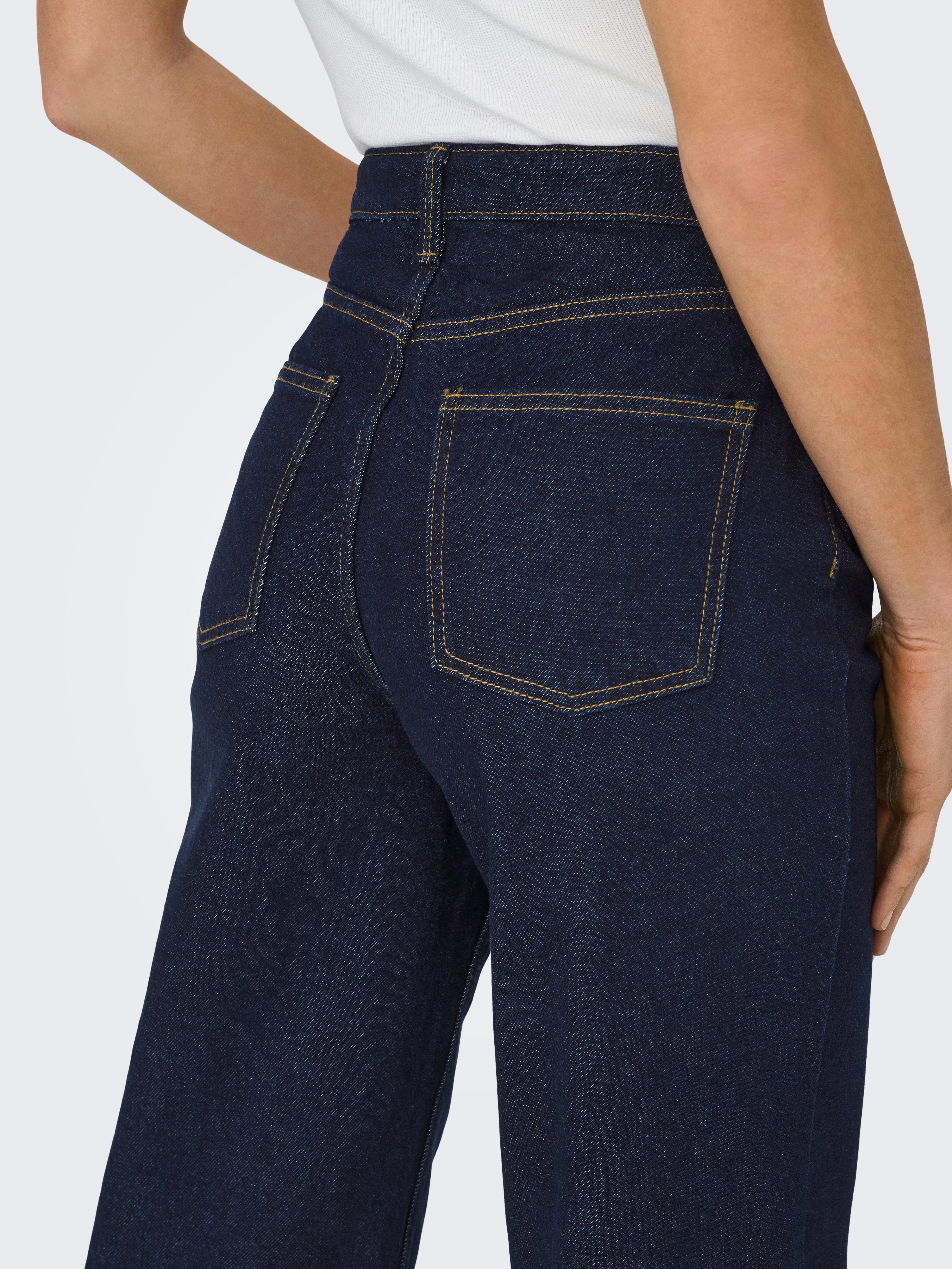 ONLY High-waist-Jeans ONLJUICY HW WIDE RINSE DNM MAS763 NOOS Baumwollmischung
