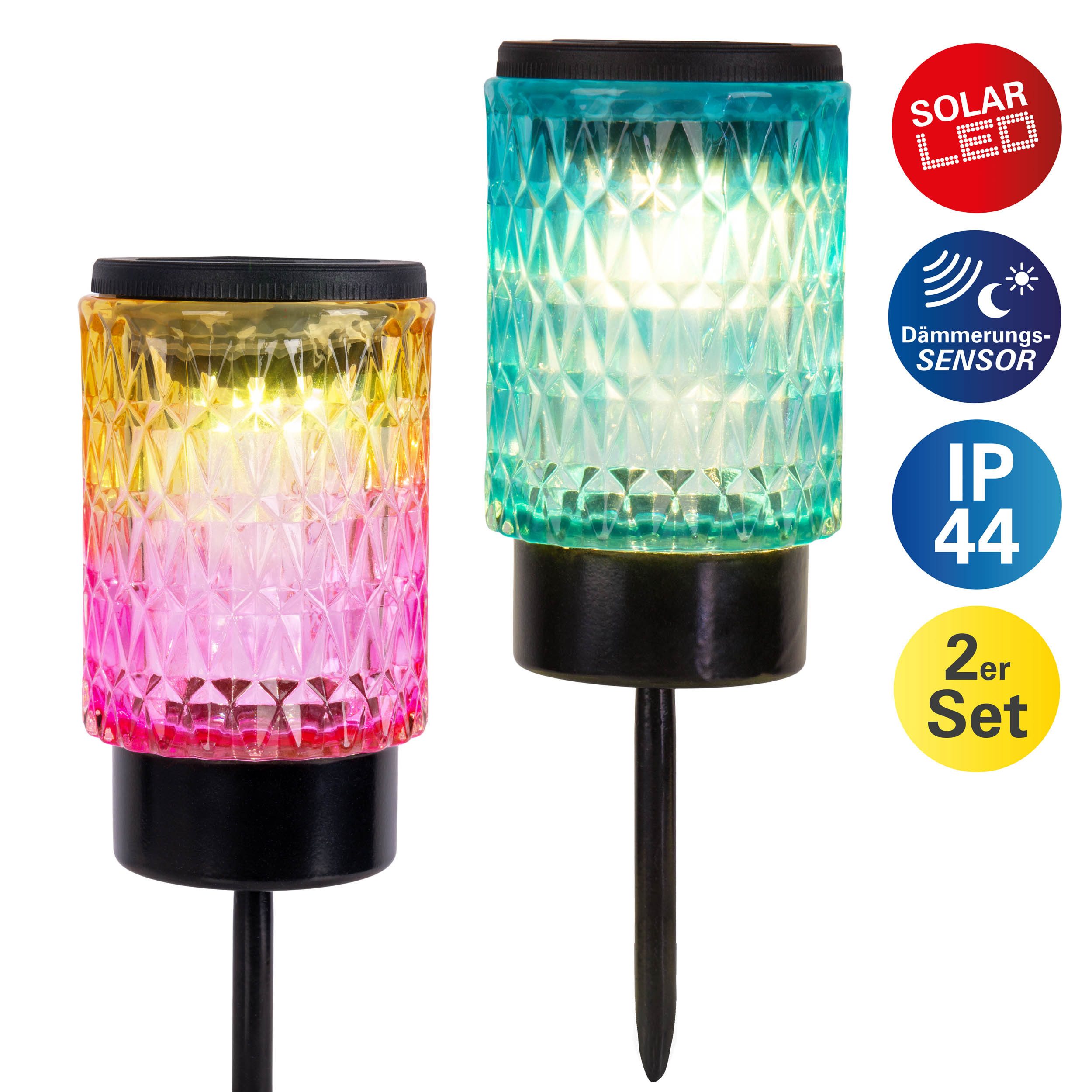 näve LED Solarleuchte Mila, Tageslichtsensor, LED fest integriert, Warmweiß günstig online kaufen