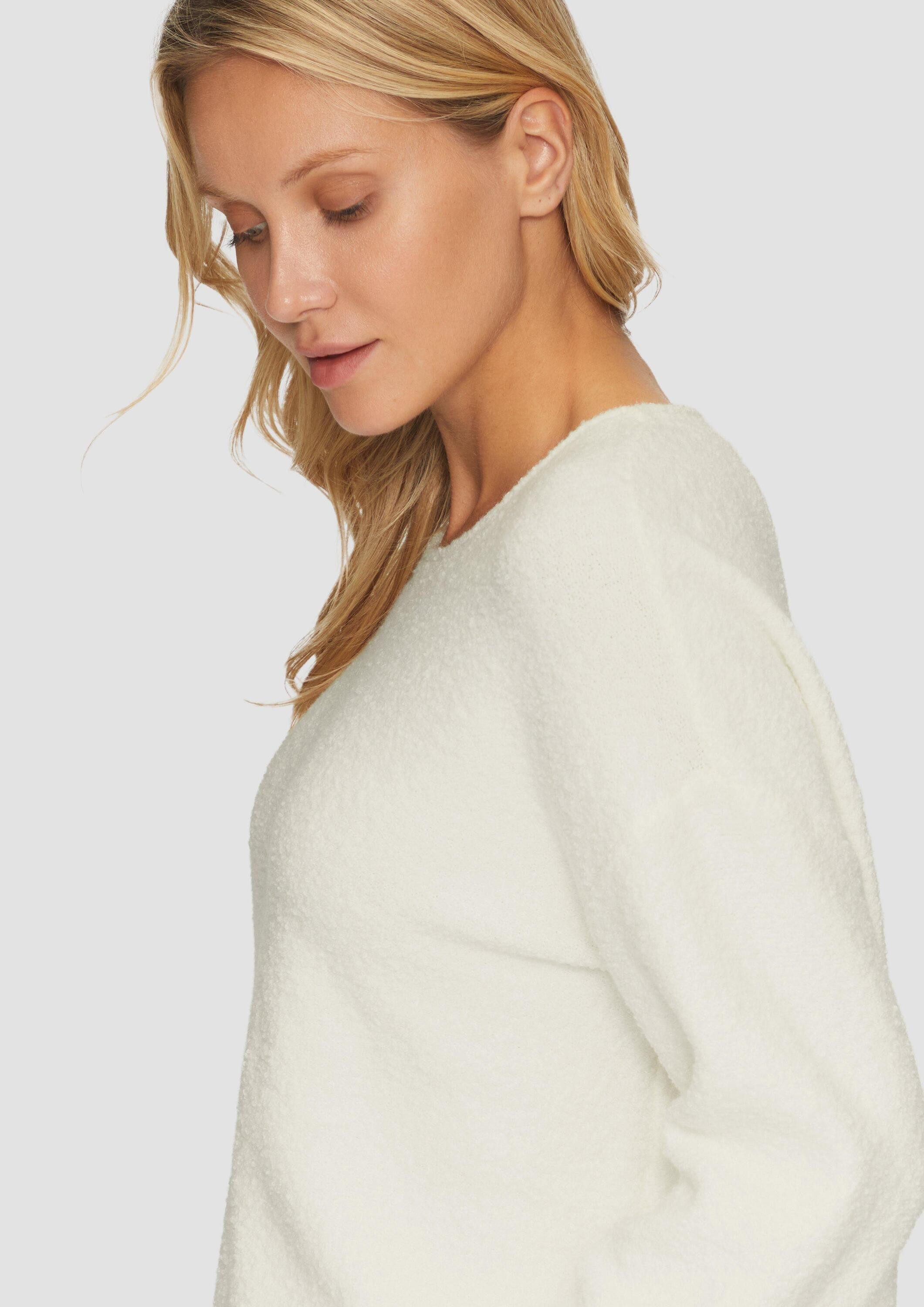 s.Oliver Longpullover Strickpullover Weicher Strickpullover aus Bouclé