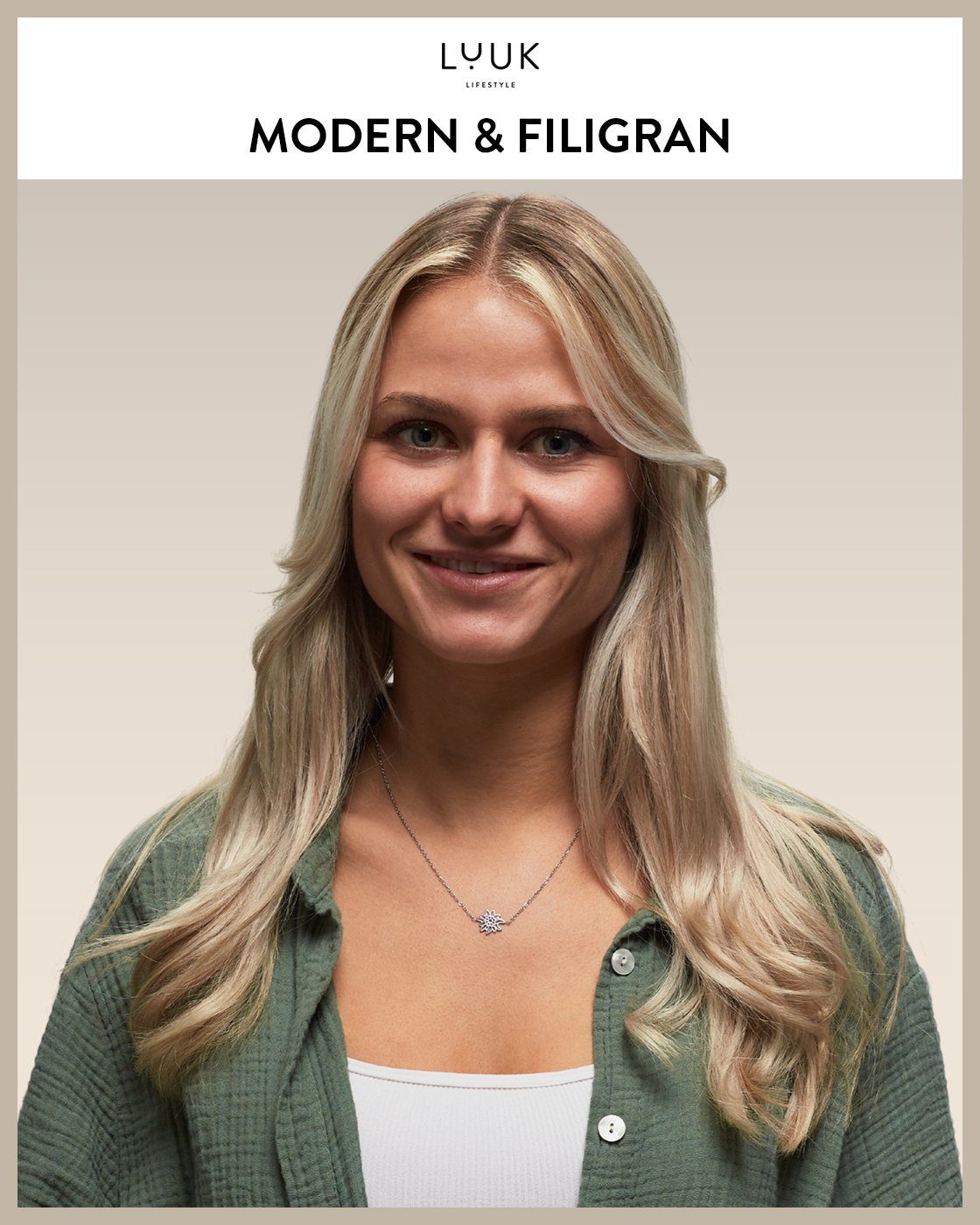 LUUK LIFESTYLE Kette mit Anhänger Edelweiss, günstig online kaufen