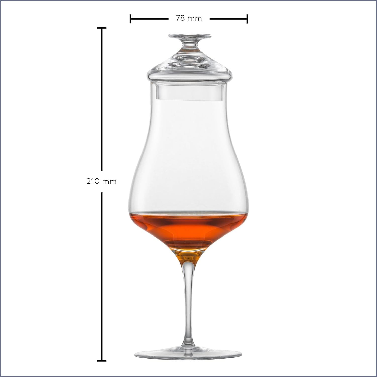Dekomiro Whiskyglas Alloro Whisky Nosing mit Deckel 2er Set, Kristallglas