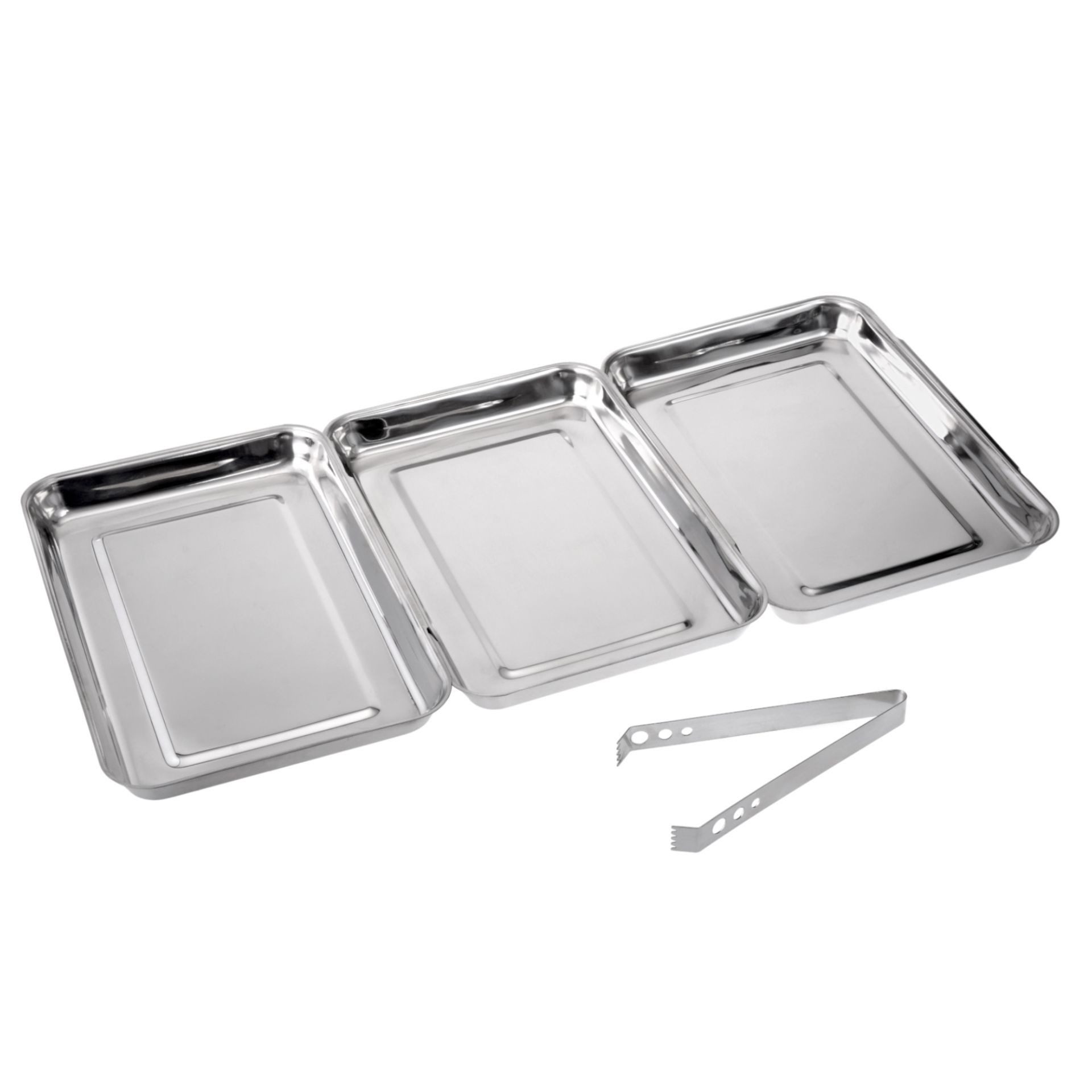 GRÄWE Panierschale, Edelstahl, GRÄWE Panierset, Edelstahl, 4-teilig., groß