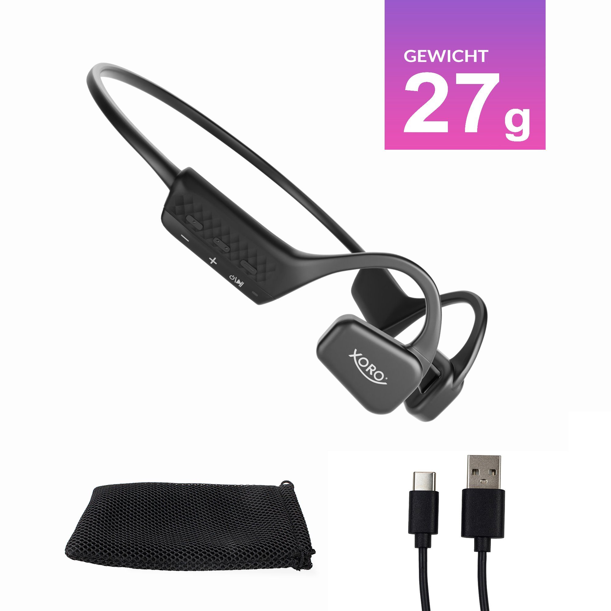 Xoro KHB 35 Open-Ear-Kopfhörer mit integriertem Akku In-Ear-Kopfhörer (Open‑Ear, Unterstützt, HFP, HSP, A2DP, Outdoor‑/Indoor‑Modus für optimierten Klang)