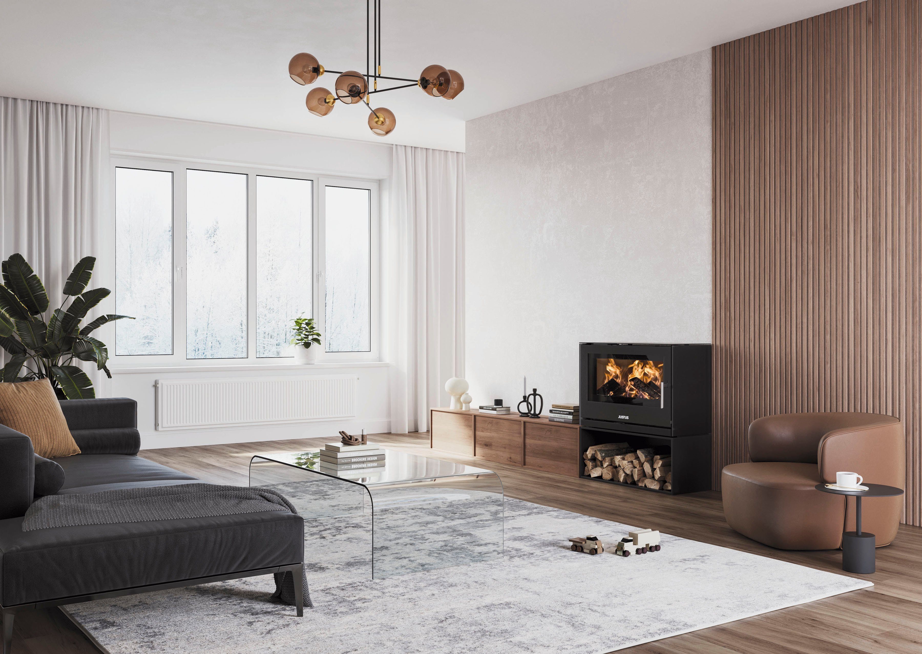 JUSTUS Kaminofen Dias XL, 8 kW, Zeitbrand