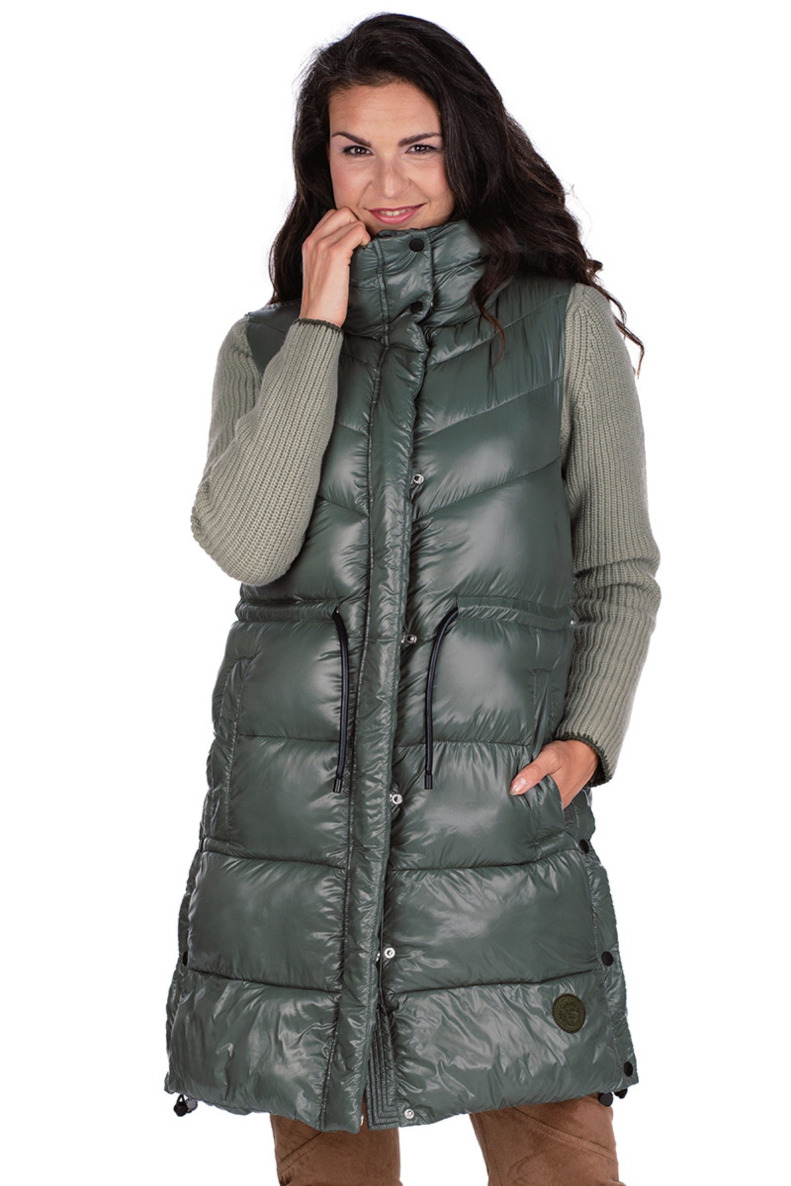 Lieblingsstück Trachtenweste Steppweste Damen - IVERA - beige, khakigrün