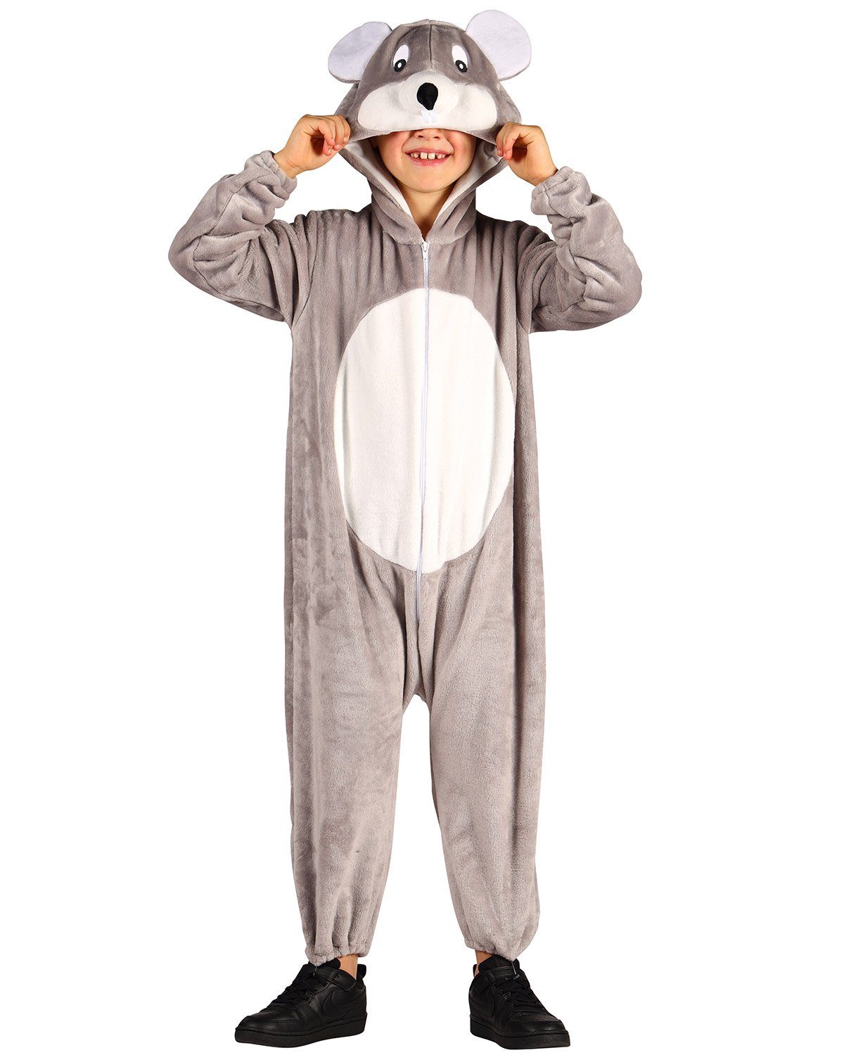 thetru Kostüm Maus Kinderkostüm, Grau - Overall