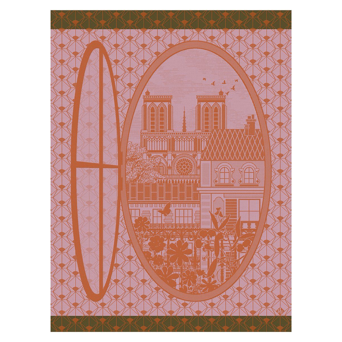 Le Jacquard Francais Geschirrtuch Geschirrtuch Geschirrtuch), Fenetre Paris cm, jacquard-gewebt (1-tlg., 60x80 sur 1 Capucine x