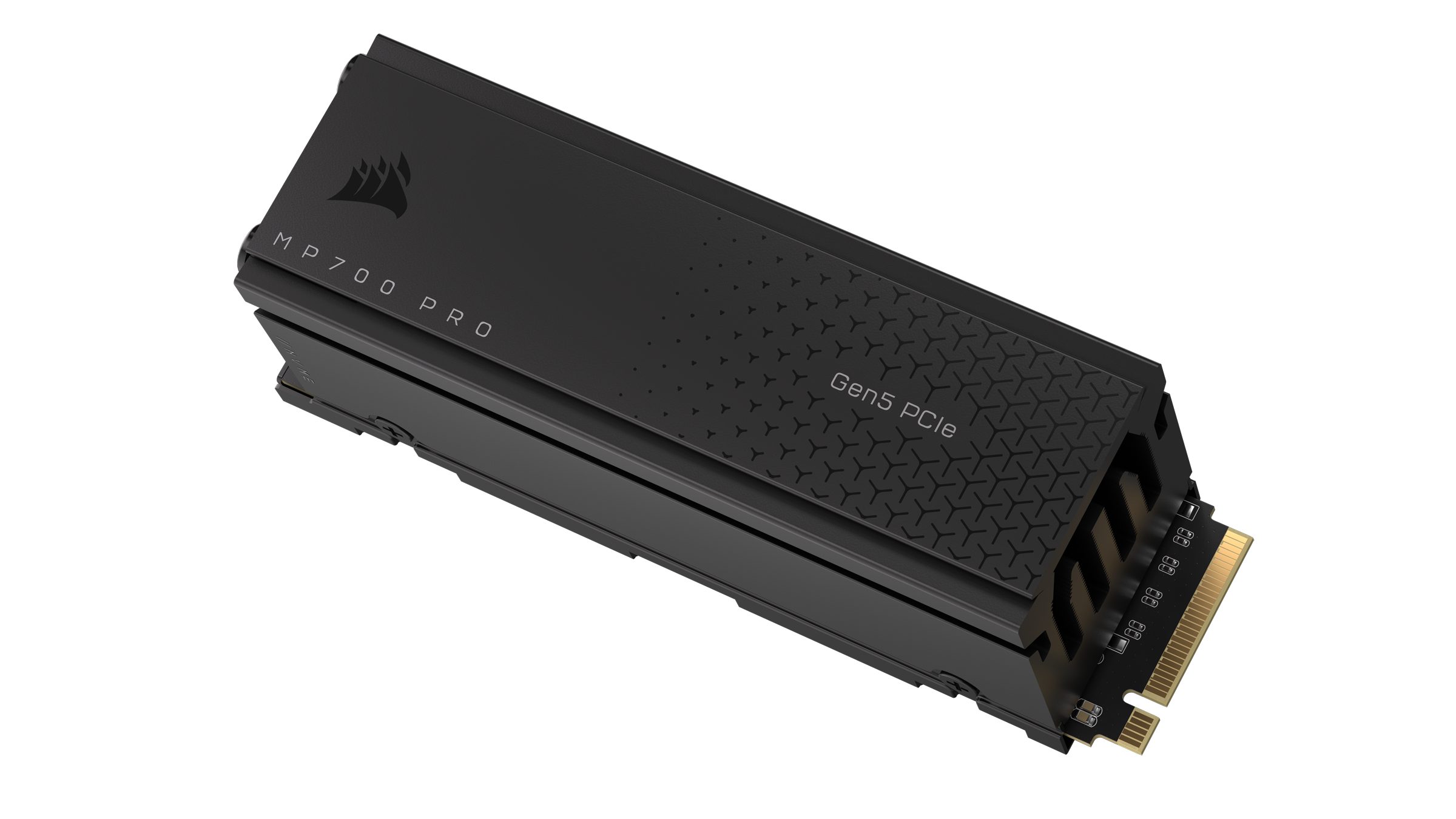 Corsair MP700 PRO 2TB M.2 NVMe PCIe Gen. 5 x4 SSD with Cooler interne SSD 12400 MB/S Lesegeschwindigkeit, 11800 MB/S Schreibgeschwindigkeit, Microsoft DirectStorage