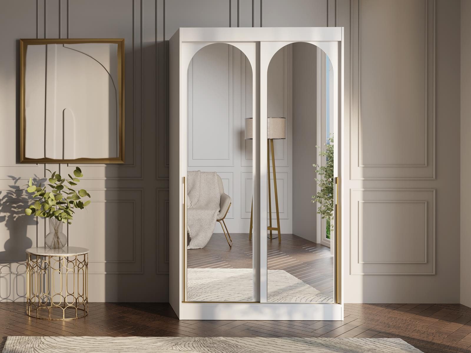 Compleo Schwebetürenschrank mit Spiegel, 120 cm günstig online kaufen