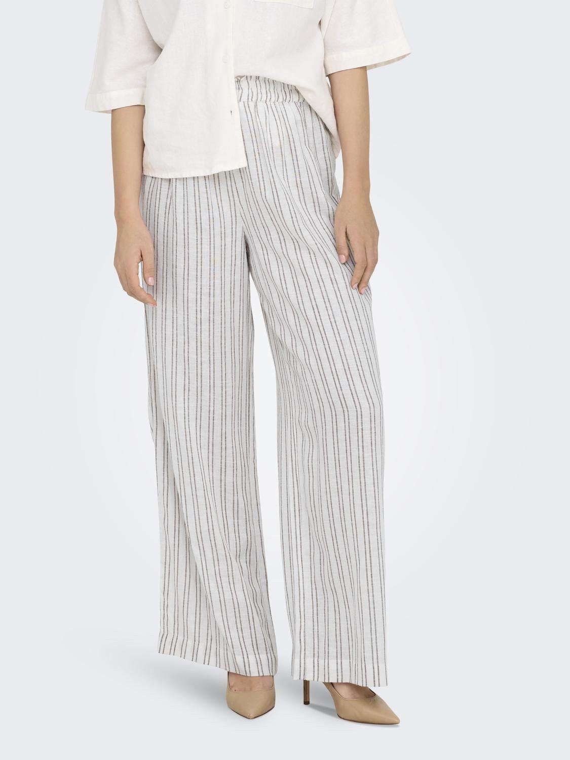 ONLY Stoffhose Elegante Leinen Culotte High günstig online kaufen