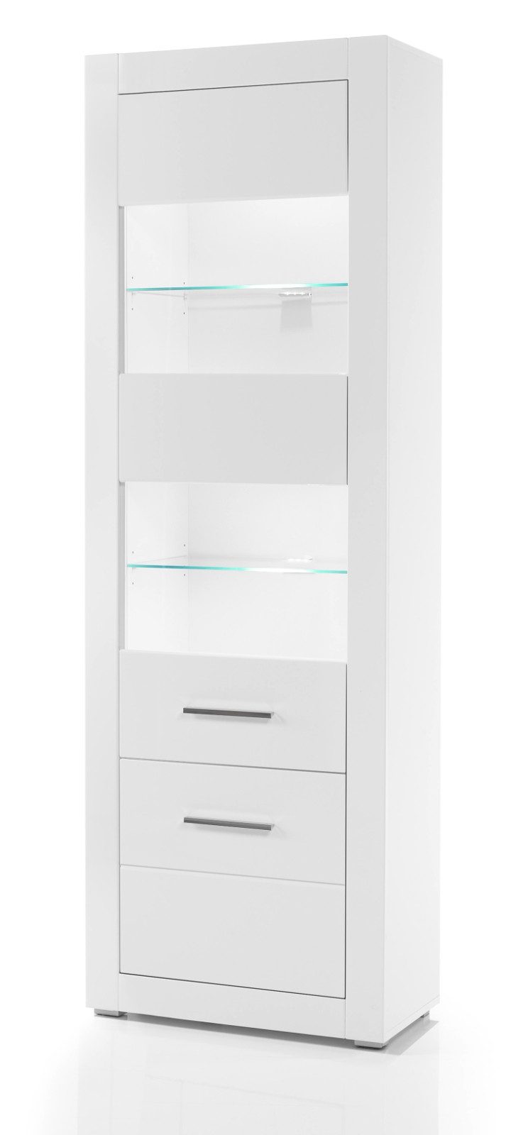 Furn.Design Stauraumvitrine Carrara (Standvitrine in weiß, günstig online kaufen