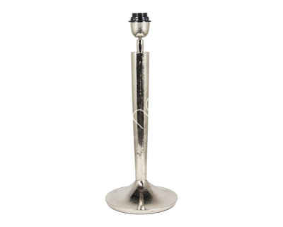 colmore Tischleuchte Lampe Lampenfuß Modern Silber Metall Rund Colmore E27 49 cm Mittelhoch