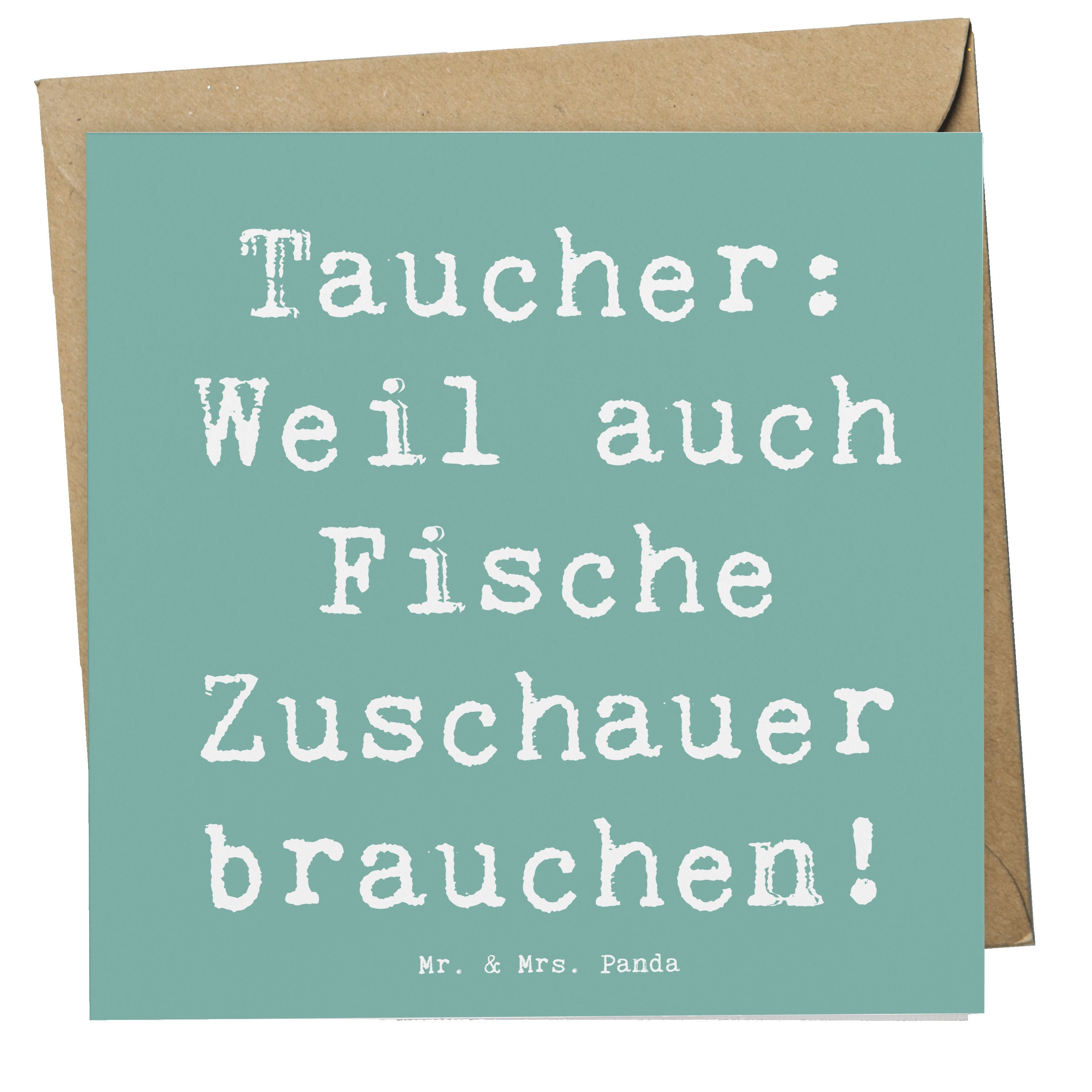 Grußkarte Tauchen Zuschauer - Meeresbrise - Geschenk, Karte, Schwerelosigkeit
