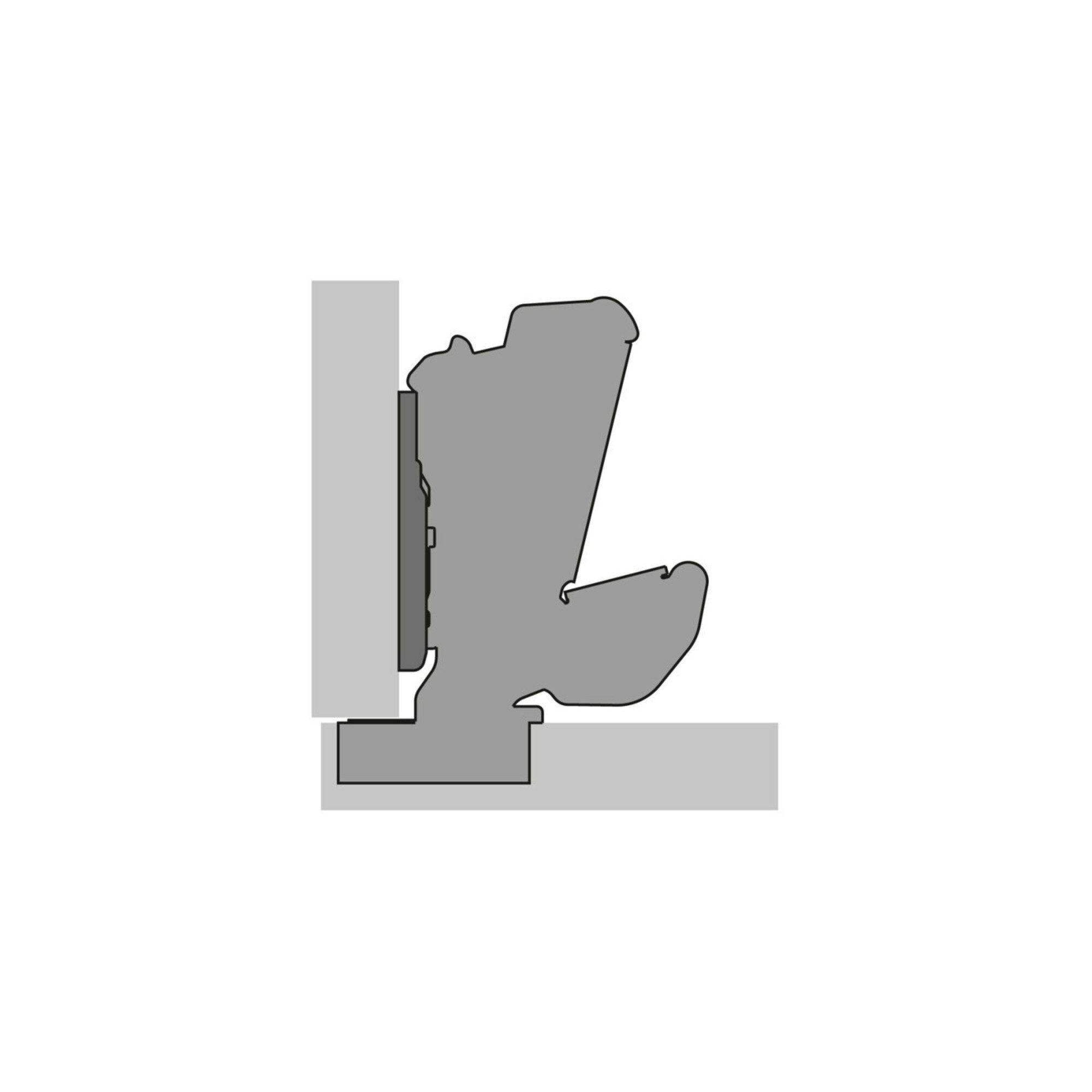 Hettich Möbelbeschlag Weitwinkelscharnier Sensys 8657 TH 52 vern.HETTICH