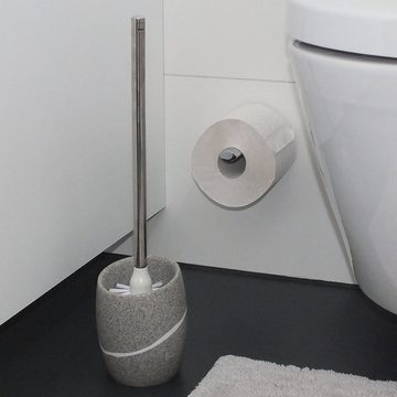 kela WC-Garnitur Talus, Natursteinoptik, austauschbarer Bürstenkopf