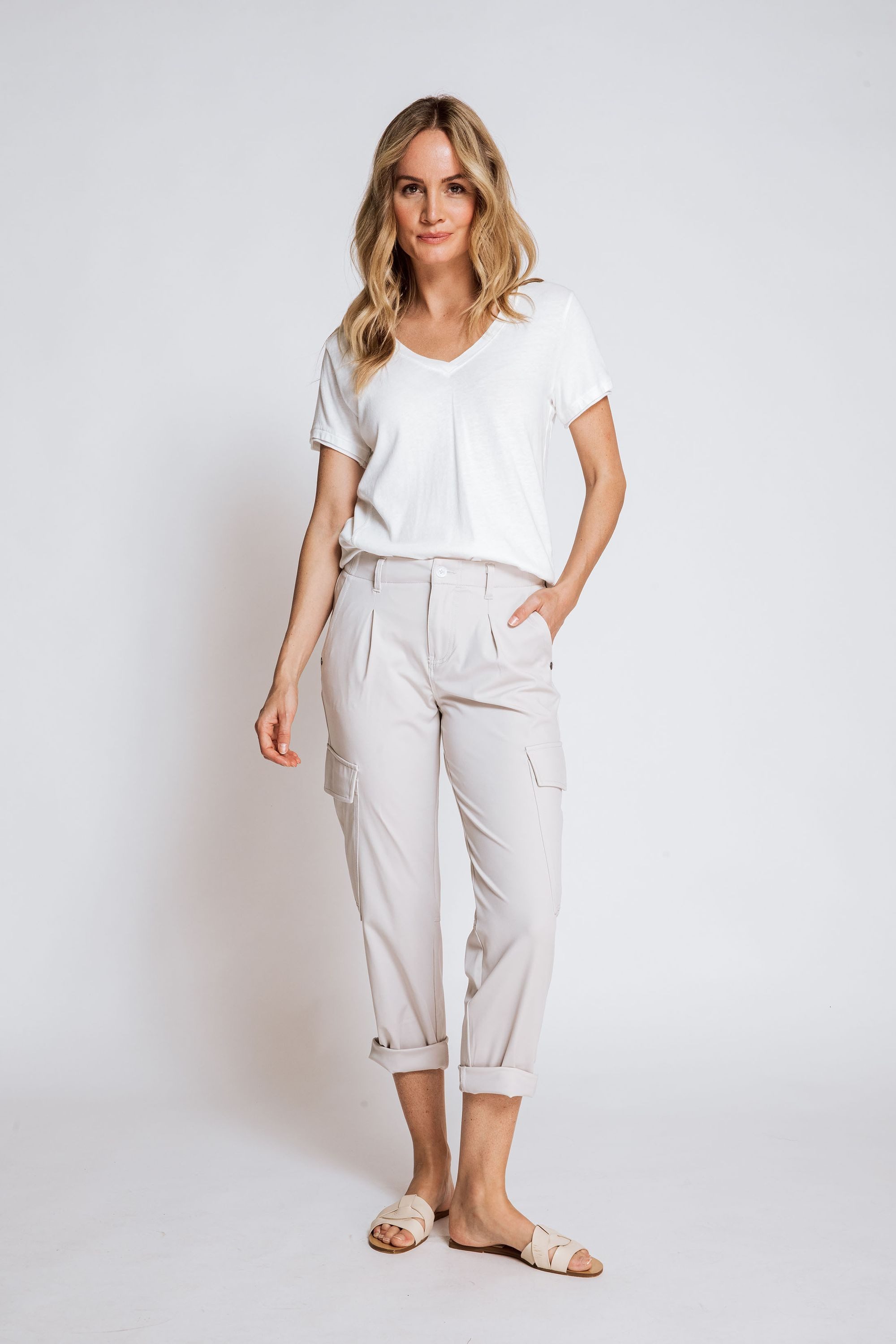 Zhrill Stoffhose Cargohose ZHCALLA Beige (0-tlg) günstig online kaufen