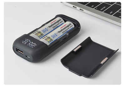 GLK-Technologies GLK-Technologies® Ladegerät/Powerbank mit LCD Anzeige mit Akku Powerbank