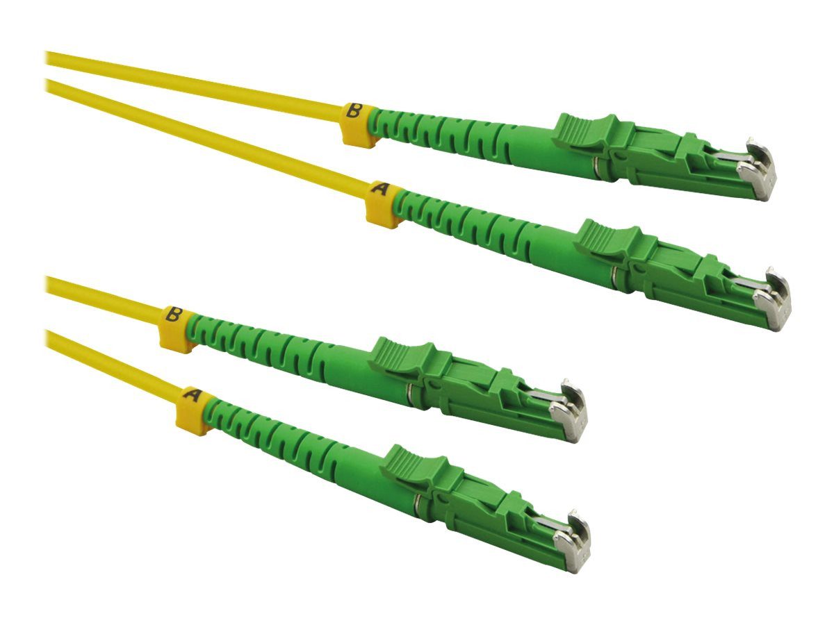 ROLINE ROLINE LWL-Kabel duplex 9/125um LSH/LSH APC Schliff LSOH gelb 0.5m Glasfaserkabel