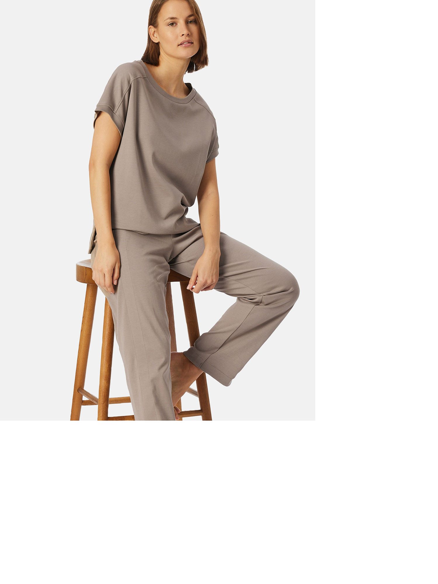 Schiesser Pyjamaoberteil Mix Relax schlafshirt schlafmode Pyjama