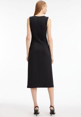 Calvin Klein Midikleid TECHNICAL KNIT MIDI DRESS mit tiefem Rundhalsausschnitt