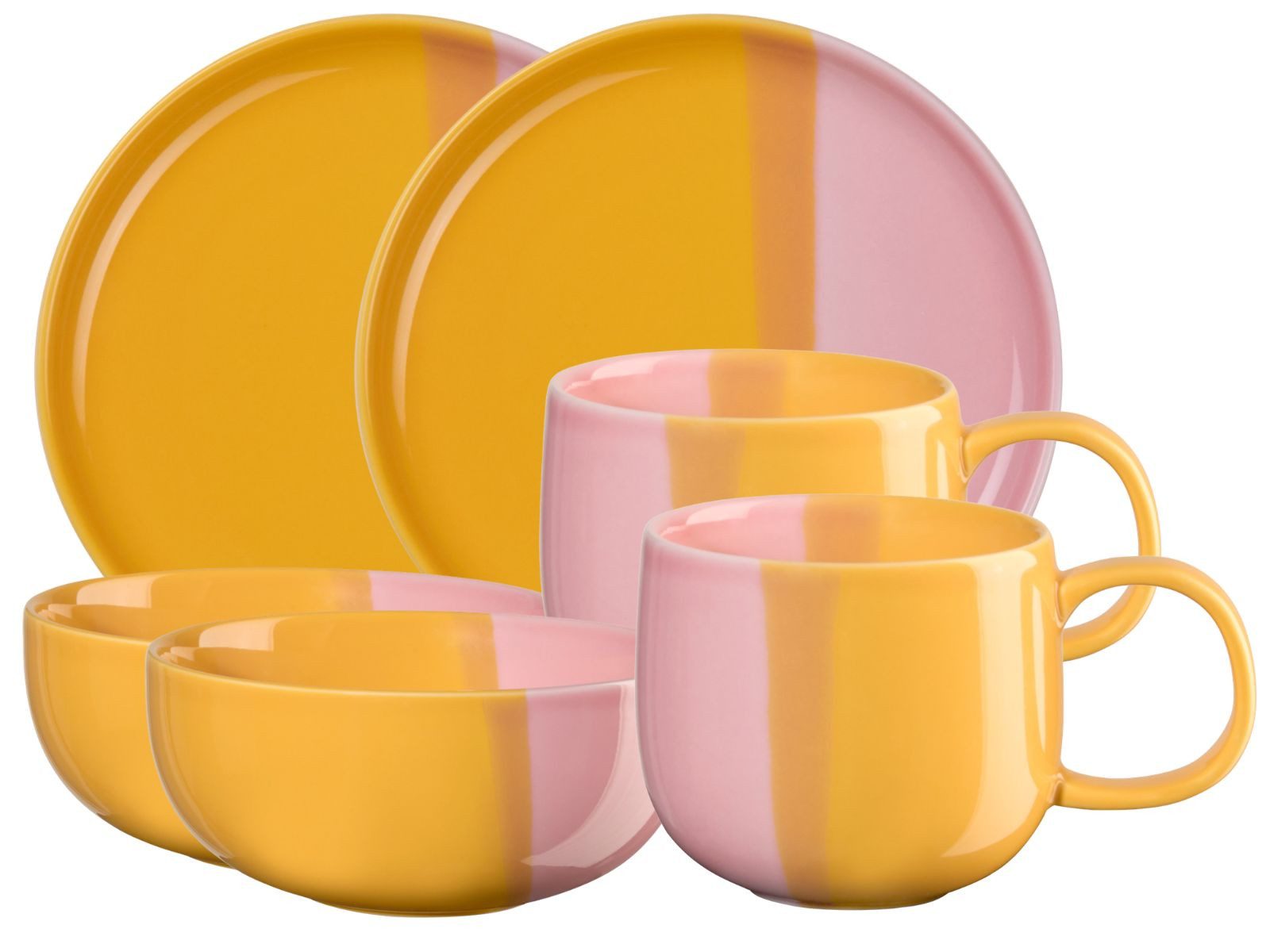 ASA SELECTION Dessertteller joy Frühstücksset passion fruit smoothie 6tlg