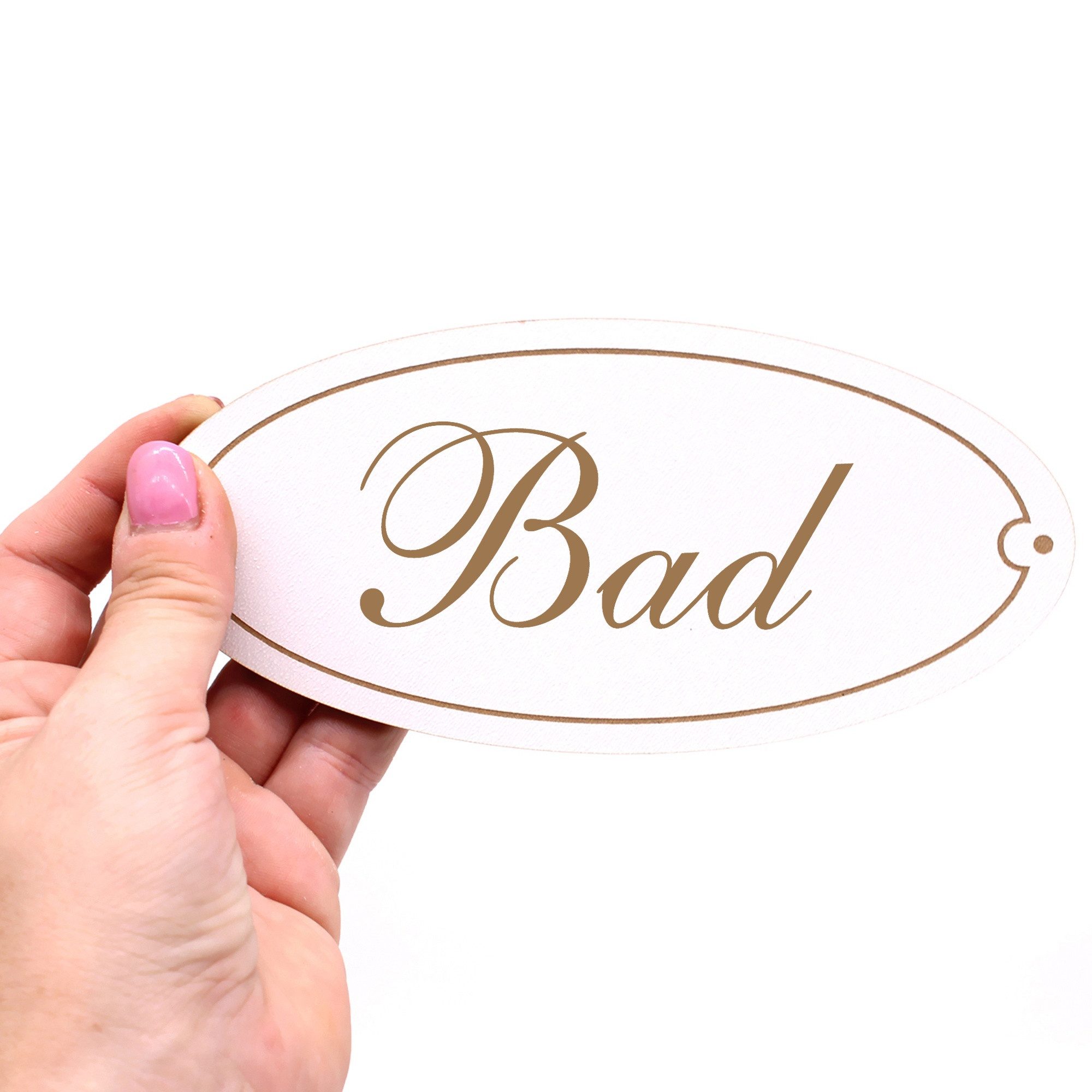 Dekolando Hinweisschild Türschild Oval - Bad - Schild 15 x 7 cm - Schilder Türschilder, (1 St)