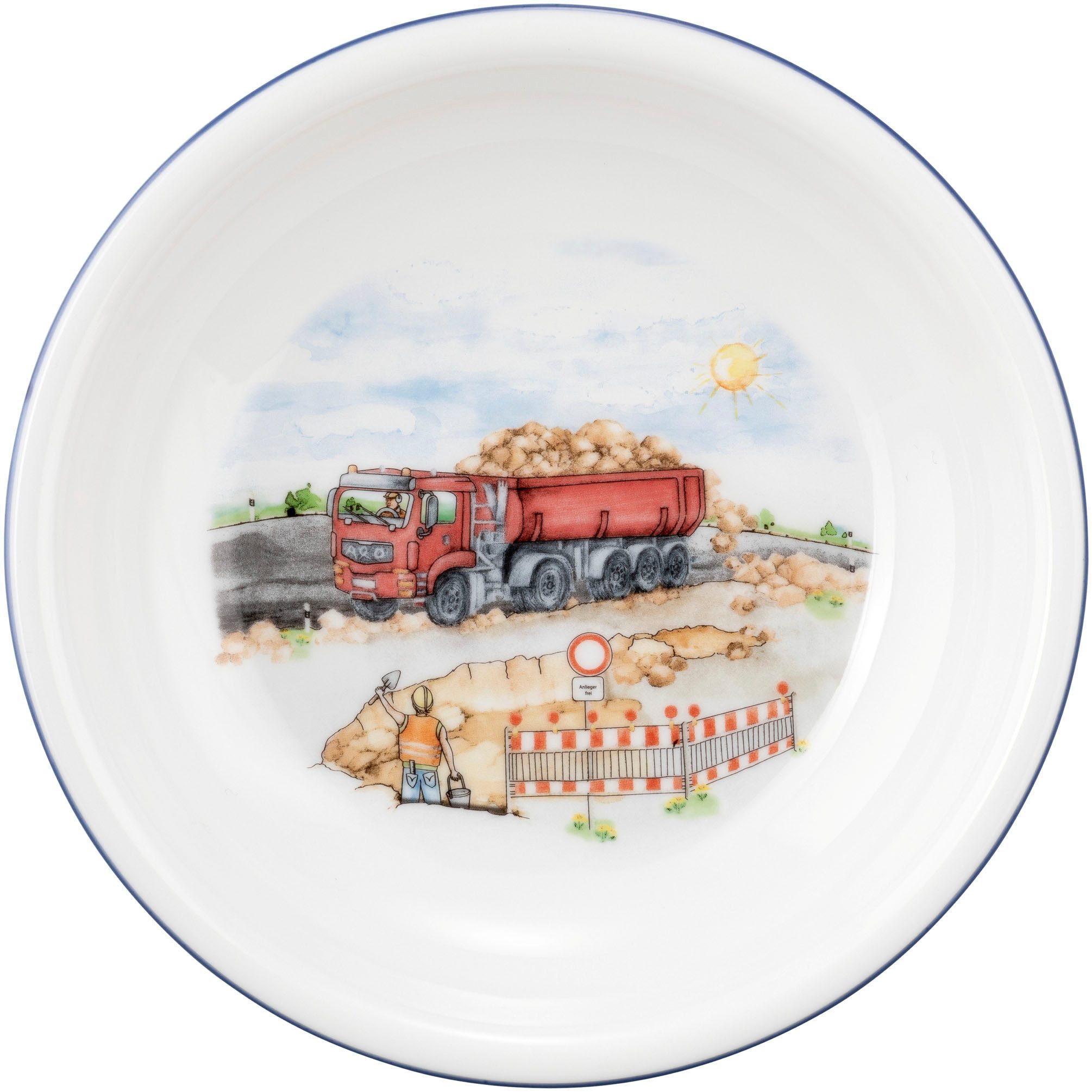 Seltmann Weiden Suppenteller Compact - Auf der Baustelle, (1 St), rund 20 cm