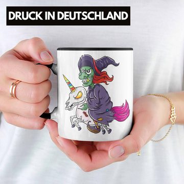 Trendation Tasse Halloween Tasse Kürbis Dekoration Becher Dabbing Skelet