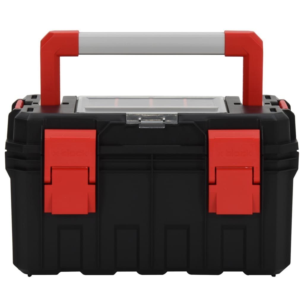 Werkzeugkoffer 45x28x26,5 (1 Werkzeugbox Rot Schwarz vidaXL und St) cm