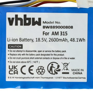vhbw kompatibel mit Husqvarna Automower 315 (2018), 315 (2016), 315 (2017) Akku Li-Ion 2600 mAh (18,5 V)