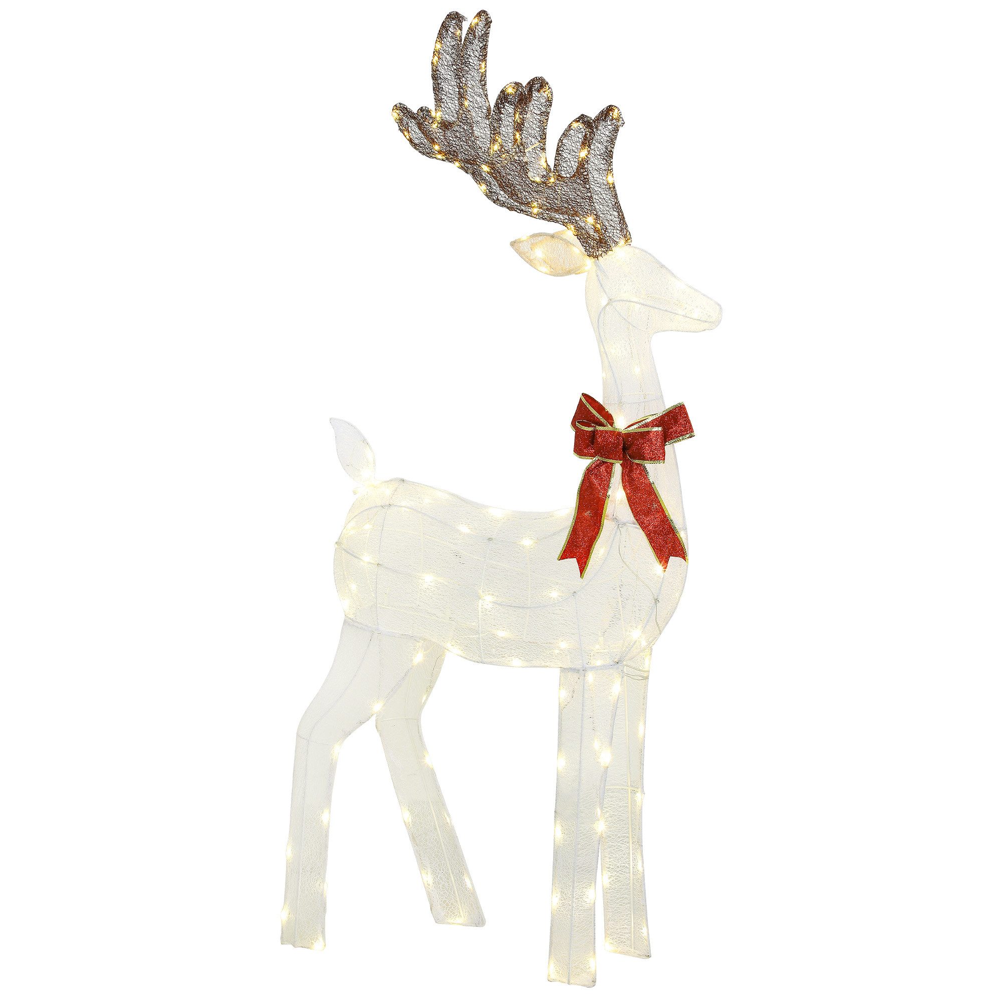 Outsunny Weihnachtsfigur LED Rentier (137er LED Rentier, 1 St., Weihnachtsd günstig online kaufen