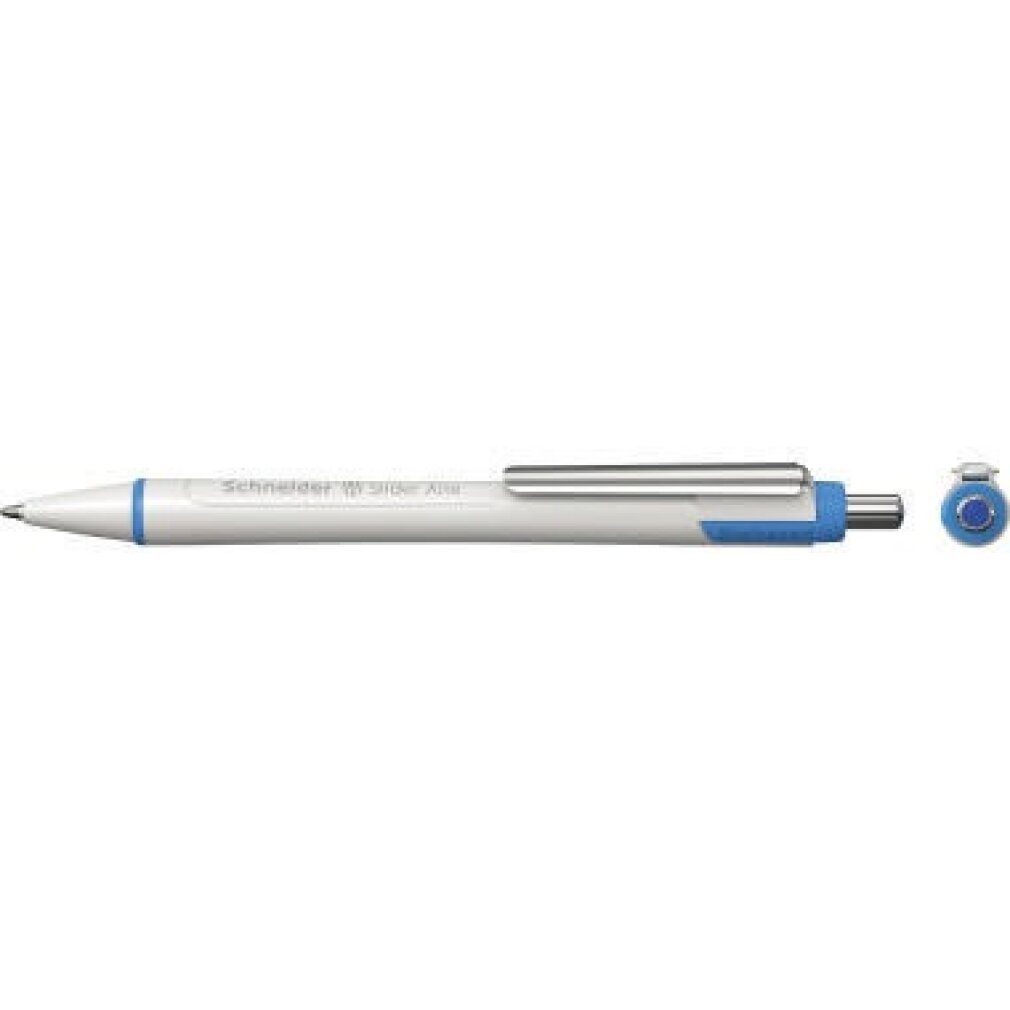 Schneider Permanentmarker Druckkugelschreiber Kugelschreiber Slider Xite 1332 - weiß/blaues Gehäuse Mine XB blau