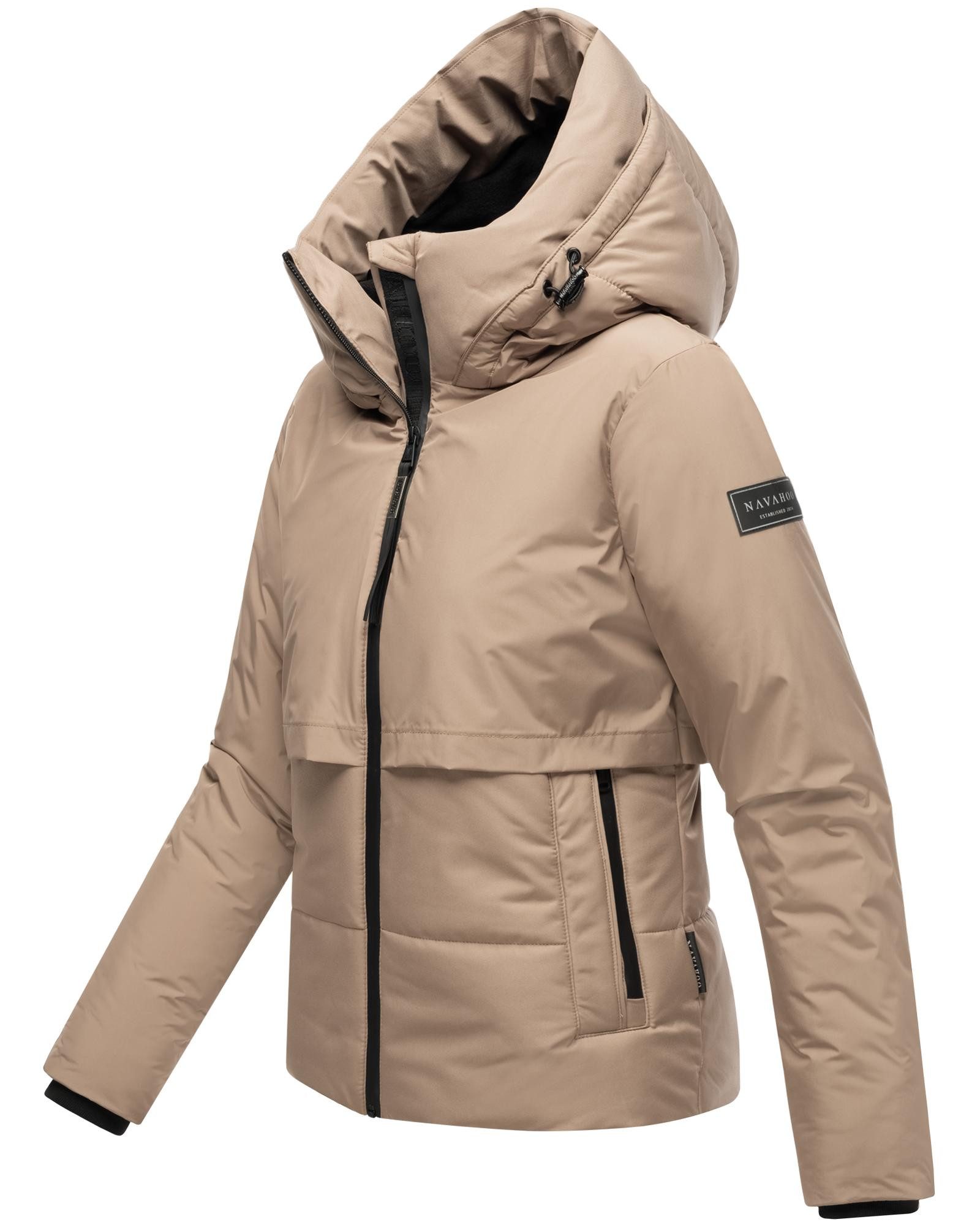 Navahoo Steppjacke Liebesküken XIV modische Damen Winterjacke mit Fleece-Innenfutter