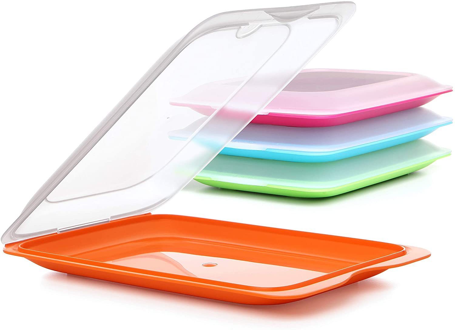 Tatay Frischhaltedose Aufschnittbox Set, Kunststoff, 4x Aufschnittdose je 17cm x 3,2cm x 25,2cm